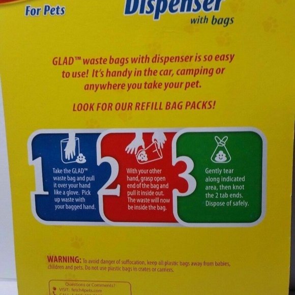 Glad for Pets Waste Bag Dispenser Unscented - Picture 6 of 8